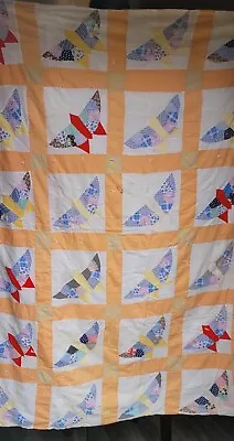 VINTAGE Children Small Comforter Butterfly Quilt Bedspread Kids 68 X56  • $124.96