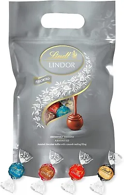 Lindt Lindor Chocolate Silver Truffles Bag - Approx 80 Balls 1 Kg - Chocolate • £26.02