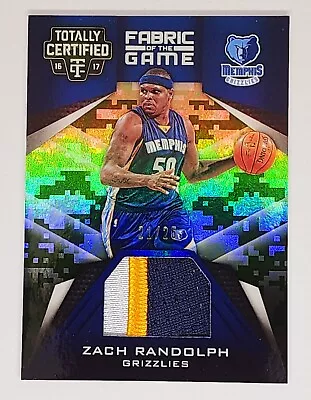2016-17 Totally Certified Zach Randolph Grizzlies Patch Fabric Game Camo /25 • $5