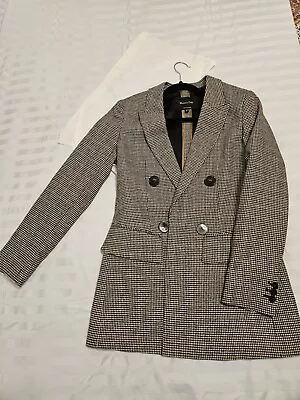 Massimo Dutti Women's Double Breasted Wool / Cotton Blend Twill Blazer Size  4 / • $15