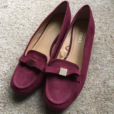 £4.99 • Buy Brand New Peacocks Womens Magenta Block Heels Loafer Shoes Size 3 RRP £12