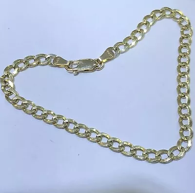 14k Yellow Gold Hallow Chain Bracelet 2.9 Grams- 8  Men • $190