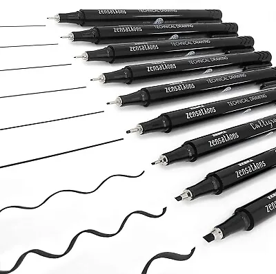 £2.74 • Buy Technical Drawing Fineliner Pens- (Multiple Grades) Zebra Zensations