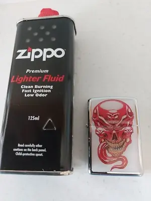 Skull Tongue Oil Lighter With Zippo 125 Ml Lighter Fluid  Fast Shipping • $22.95