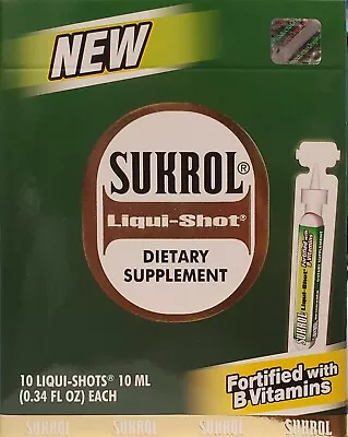 Sukrol Liquid Shot Dietary Supplement 10 Units - Suplemento Multivitaminico  • $17.99