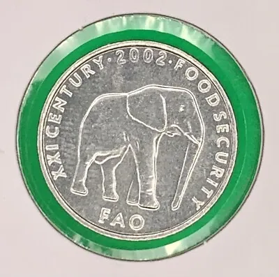 2002 Somalia 5 Shilling Elephant Animal Coin • $1.89