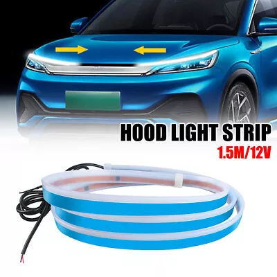 Dynamic Scan Start Up Hoodbeam Kit Flexible Car Hood LED Strip Lights 1.5m/5ft • $12.34