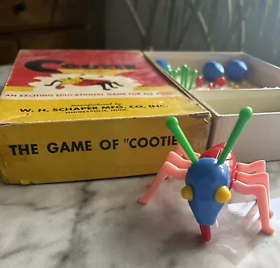 Vintage 1949 The Game Of Cootie W. H. Schaper MFG. Co. USA Missing 3 Legs • $16