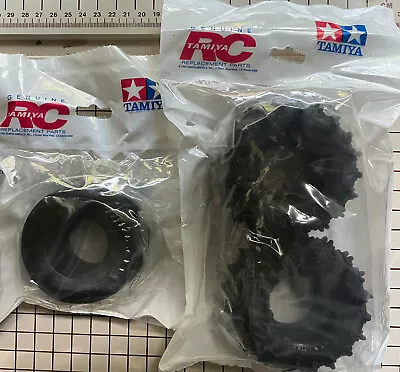 Tamiya RC Front And Rear Tire Set 1:10 Hornet Frog Grasshopper # 9805033 9805034 • $16.25