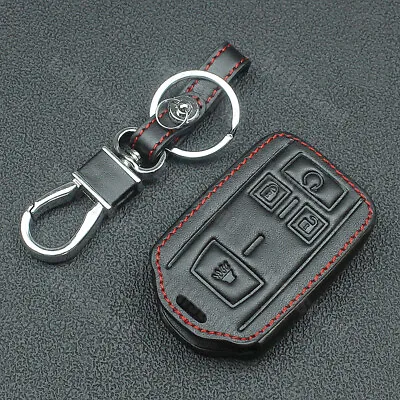For GMC Sierra Chevrolet Silverado Leather Key Fob Cover Case Chain Accessories • $9.95