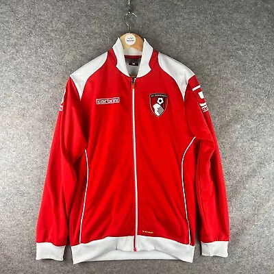 Bournemouth Football Jacket Mens Medium Red Carbrini Training Kit Track Top • £13.99