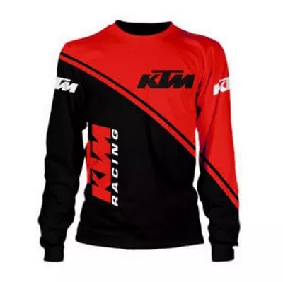 KTM Black Red Long Sleeve Shirt 3D Racing Size S-5XL Printed 3D • $27.99