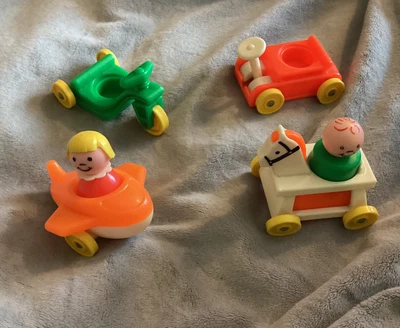 £4.99 • Buy Vintage 1970s Fisher Price Play Family Little Riders Set & Figures VGC
