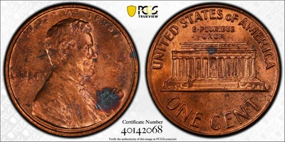 $20700 • Buy 1969 S Doubled Die Obverse DDO Lincoln Memorial Copper Cent PCGS MS 61 RB