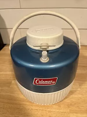 Vintage Coleman 1 Gallon All Original Blue Water Cooler Jug USA • $21.99