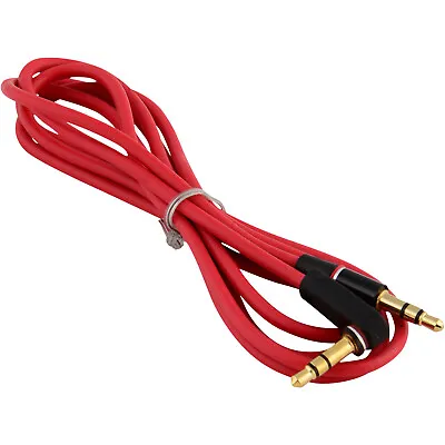 3.5mm Aux Cable Cord L-Shaped Right Angle Car Audio Headphone Jack Male M/M Red • $3.39