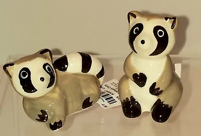 NEW  MINI WOODLAND RACCOON Cracker Barrel SALT AND PEPPER SHAKER SET • $4.97