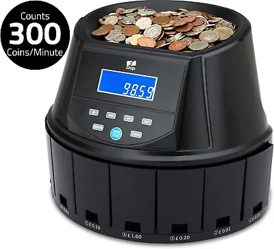 Coin Money Counter Sorter Machine Cash Currency Counting Gbp Automatic Uk Zzap • £179.99