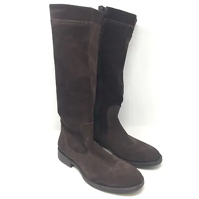 VERA WANG LAVENDER Women 6.5M Brown Suede Midcalf Side Zip Boots • $36.77