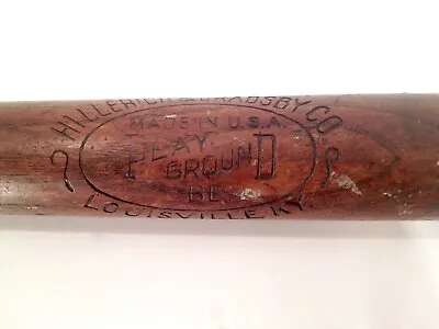 Vintage 1916 -1923 Hillerich Bradsby Playground Center Oval Baseball Bat  • $100