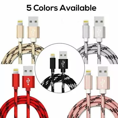 Braided Fast Charging Cable Charger Cord For IPhone 11 12 X 7 8 XS 6 IPad 9 8 7 • $2.78