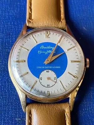 Vintage Breitling Cuervo Y Sobrinos Habana   Very Bautiful two Tone Dial1950 • $289