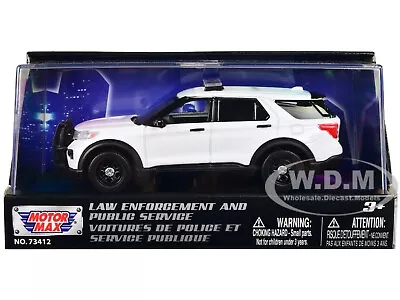 2022 Ford Police Interceptor Utility Plain White 1/43 Diecast Car Motormax 79496 • $11.99