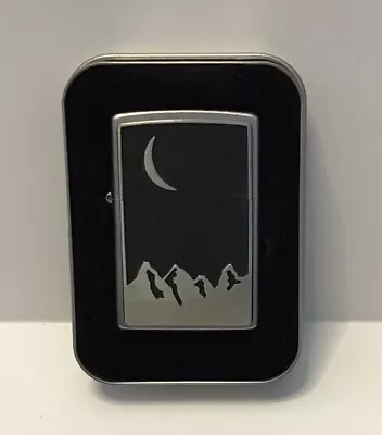 1999 Vintage Marlboro Moon Over Mountains Flip Top Zippo Lighter • $28.99