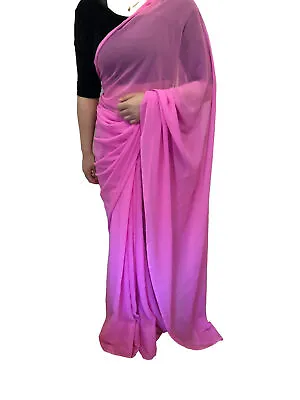  Indian/Nepali Bollywood Wedding/party Style Faux Georgette Saree • $42