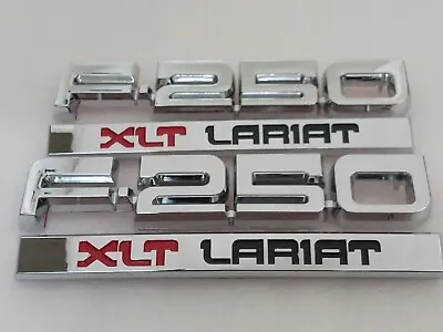 2pcs For 87 88 89 90 91 F-250 XLT LARIAT SIDE FENDER EMBLEMS LOGO BADGE SIGN OEM • $39.99