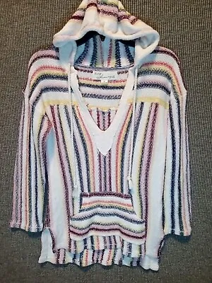 VINTAGE HAVANA Women’s M  4/6 Bohemian Hippie Baja Beach Hoodie Drug Rug • $18.50