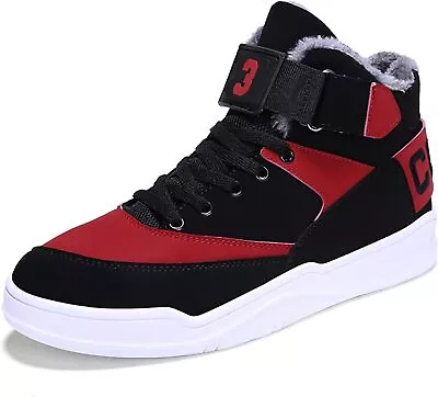 Men High Top Leather Street Sneakers Sports Casual Fashion Shoes • $59