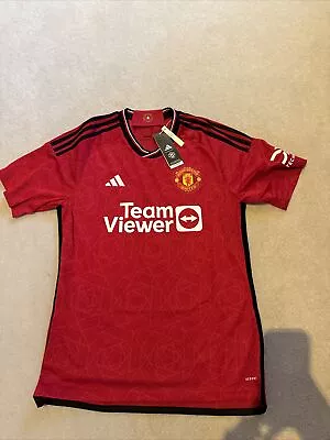 Manchester United Red Adidas Football Shirt Large Prasad 7 Brand New • £8