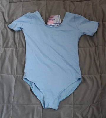 £10 • Buy Katz Blue Short Sleeved Cotton Lycra Leotard Size 3A Age 11-13 NEW