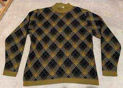 ​Vintage IDunn Mens Argyle Icelandic Sweater Lopi Size Large 54 Reykjavik Odelon • $39.99