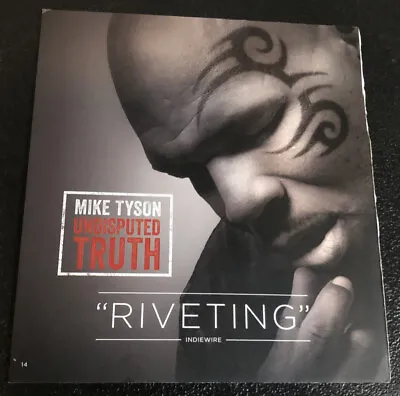 2014 Mike Tyson Undisputed Truth Emmy Fyc Dvd Hbo Biography One-man Show Rare Op • $31.79