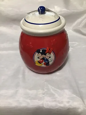 Vintage  Hallmark Disney Mickey & Minnie Mouse Small Treat / Cookie Jar • $29.65