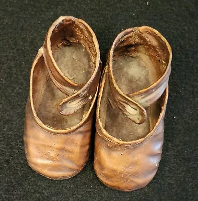 Bronzed Baby Shoes Girl Vintage • $10