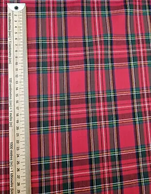 Poly Cotton Tartan Fabric - Craft Cotton Co - Sewing Dress Costumes • £3.94