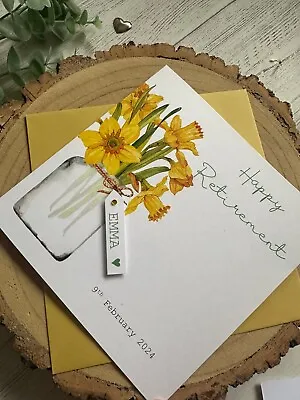 Personalised Handmade Retirement Card - Daffodils • £3.40