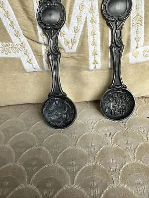 Two Decorative Rein Zinn Pewter Spoons  • £5