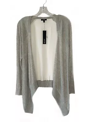 Mossimo NWT Sheer Back + Gray Knit Open Front Cardigan Size Small • $16.24