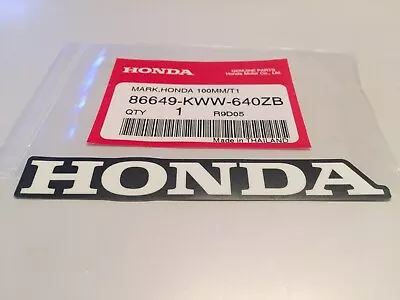 £4.50 • Buy Genuine Honda 100mm Bike Decal/Sticker White/Black Part Number 86649-KWW-640ZB