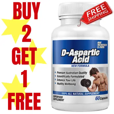 $19.95 • Buy DAA - D Aspartic Acid - PCT - Muscle - 60 Capsules - Buy 2 - Get 1 FREE