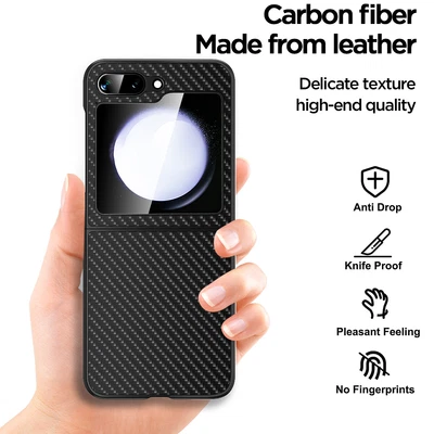 $11.99 • Buy For Samsung Galaxy Z Flip 5(2023) Carbon Fiber Case Shockproof Ultra Slim Cover