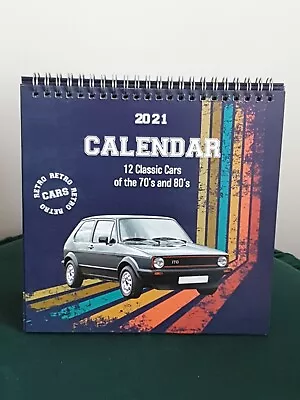 2021 Desk Calendar 📅   RETRO CARS 🚗 One Page Per Month Flip Calendar. • £3.99