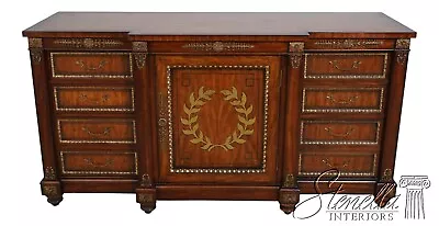 61723EC: MAITLAND SMITH French Empire Distressed Mahogany Sideboard • $2895