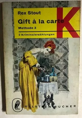 GIFT A LA CARTE By Rex Stout (1966) German Ullstein Bucher Mystery K Pb • $11.99