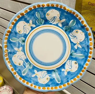 Vietri Pottery- Campagna Style Pattern 8 Inch Plate Made/Painted By Hand-Italy • $24.99