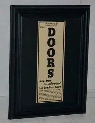 $41.99 • Buy The Doors 1967 Berkeley Community Theatre Shows Framed Concert Promo Ad Morrison
